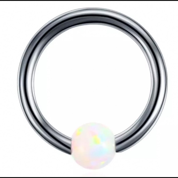 ‼️RELISTED‼️ Retro Titanium Opal Nose Ring Nostril Hoop - Picture 8 of 10